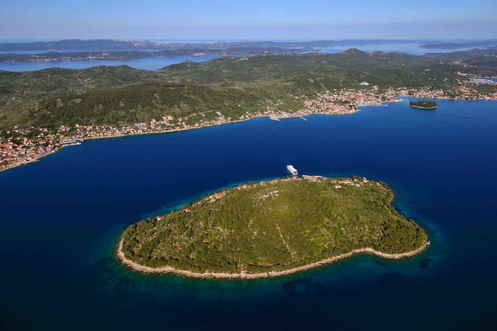 Ošljak bei Ugljan – kleinste bewohnte Insel Kroatiens.