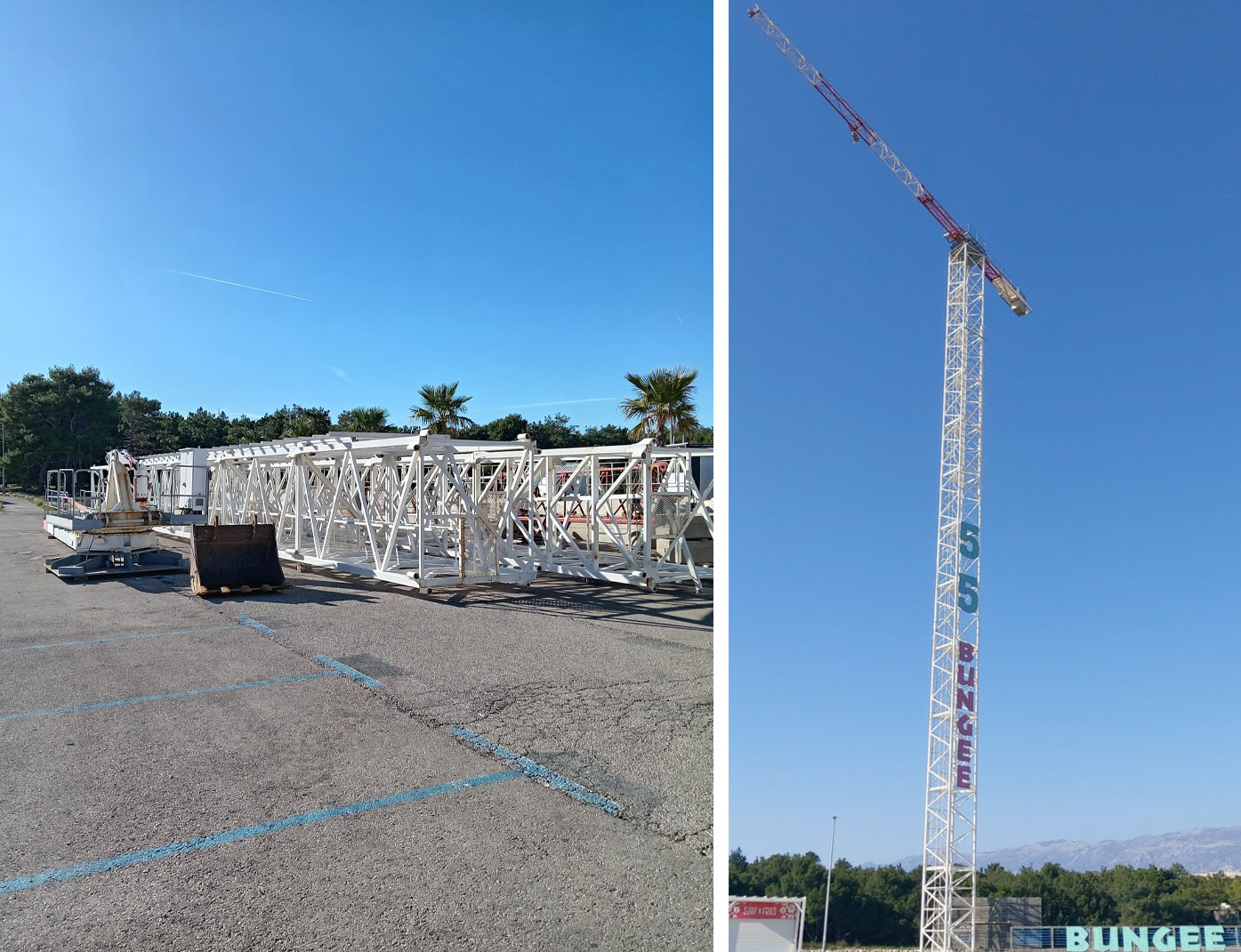 Abrissarbeiten auf der Insel Pag: Bungee-Jumping-Kran auf Zrće wurde behördlich entfernt!